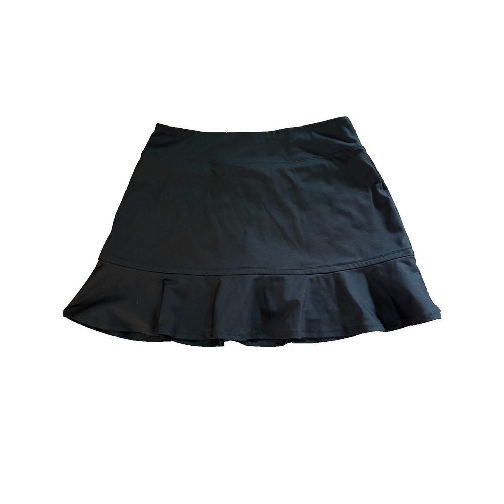 Tommy Bahama Golf Skirt Womens Medium Dark Brown Peplum Hem Tennis Resort Wear